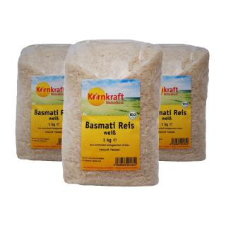 3er Pack - Basmatireis weiß 1 kg