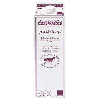Milch - 3,8 % Vollmilch Tetra Hamfelder, länger haltbar