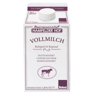 Milch - 3,8 % Vollmilch, Tetra Hamfelder, länger haltbar