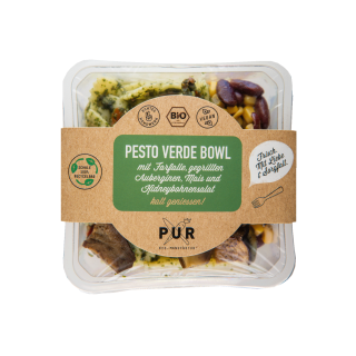 Pesto Verde Bowl Farfalle, gegrillte Aubergine to go