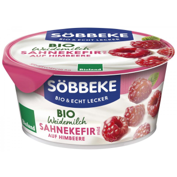 Sahne - Kefir auf Himbeere