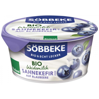 Sahne - Kefir auf Blaubeere