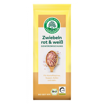 Zwiebeln rot und weiß, geschnitten und getrocknet