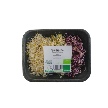 Sprossen - Sprossen-Trio samenfest, 100g-Schale
